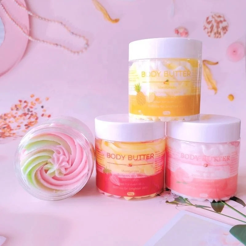 Organic Vegan Natural Whitening Moisturizing Nourishing Hydrating Body Butter Cream for All Skin Types 150ml