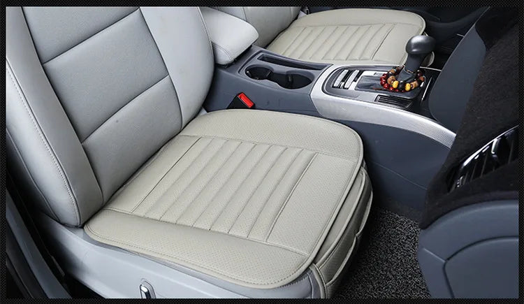 Four Seasons General Danipi 3-Piece Leather Seat Cushion Bamboo Charcoal Small Car Products Without Backrest