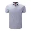 High Quality Wholesale Men's for Polo T-Shirt Cotton/Bamboo Fiber Yarn Dyed 190 Grams Worsted Fabric