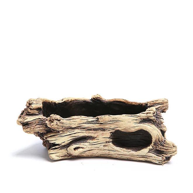 Dropship Succulent Planter Driftwood Stump Tree Root Natural Shape Vintage Concrete Cement Cactus Plant Pots