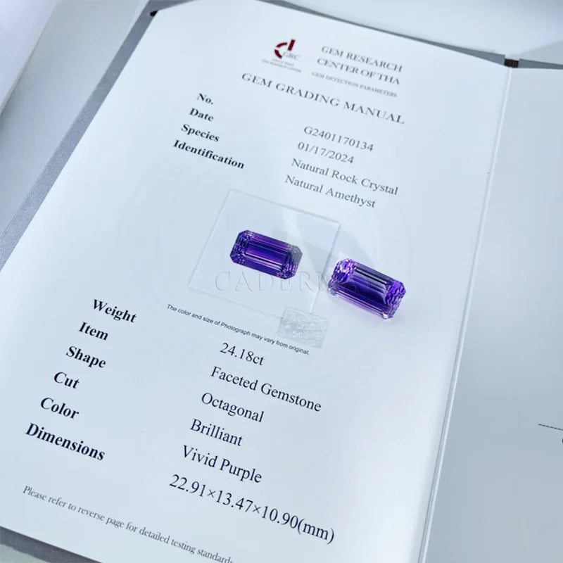 Wholesale Natural Amethyst Cushion Oval Pear Heart Brilliant Cut Vivid Purple Loose Gemstone With GRC Certificate Ready to Ship