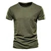 2024 Summer Hot Selling Men's New Solid Color Neck Short Sleeved Top Bamboo Joint Cotton Casual Knitted Pure Cotton Design