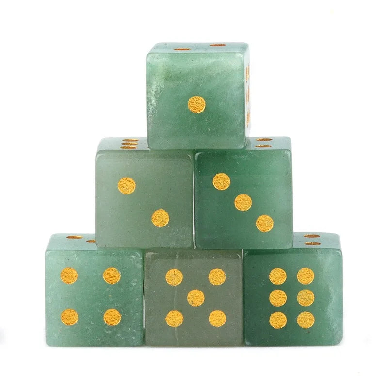 Customized Natural Mix Gemstone Crystal Cube Dice 16mm Eco-Friendly Handmade Carved Palm Healing Divination Stone Custom Logo