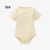 Wholesale Organic Cotton Short Sleeve Snap Button Lap Shoulder Baby Short Rompers Baby Bodysuit