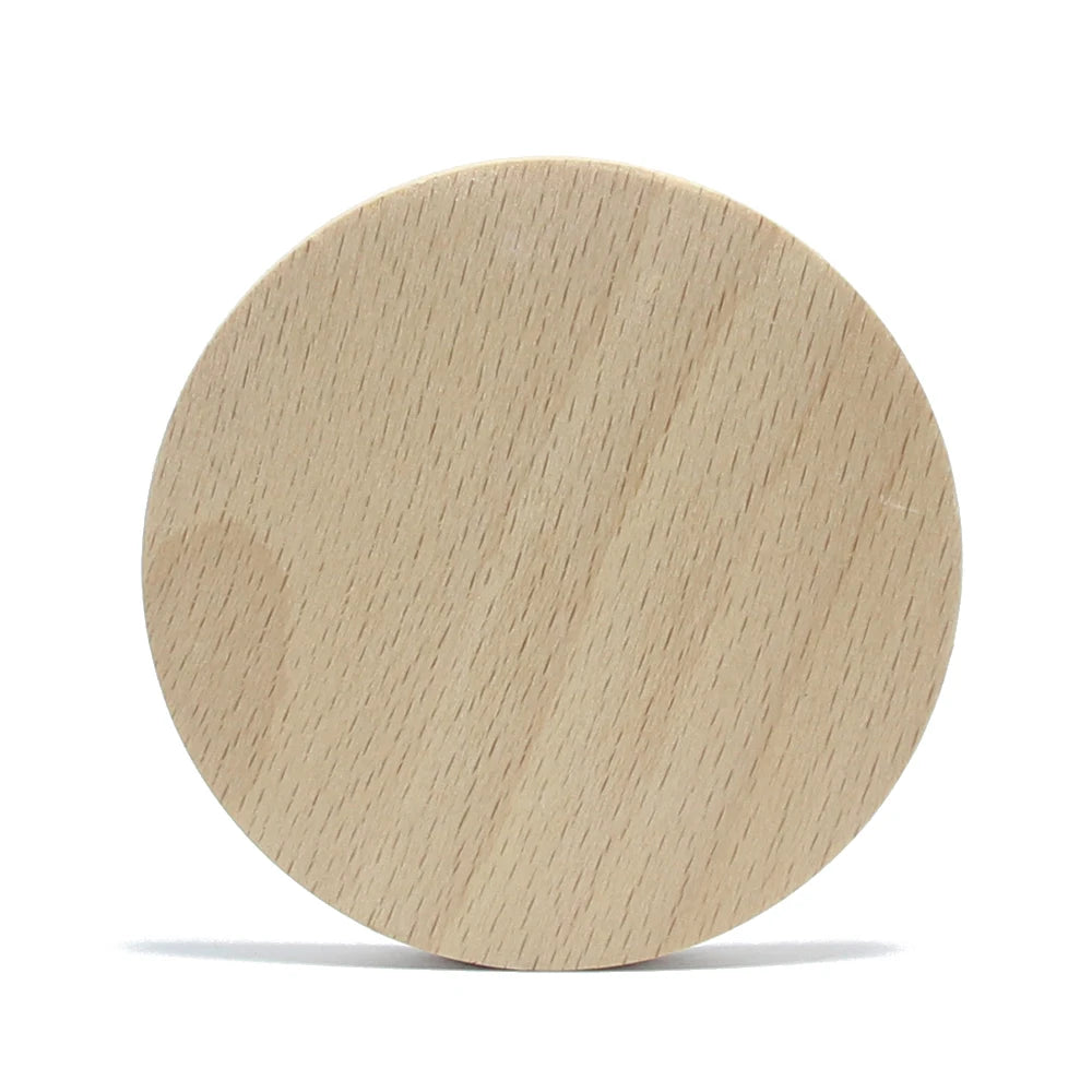 Natural Round Tabletop Pocket Portable Beech Wood Frame Makeup Mirror Bamboo Vanity Mirror Single Cosmetic Wooden Pocket Mirror