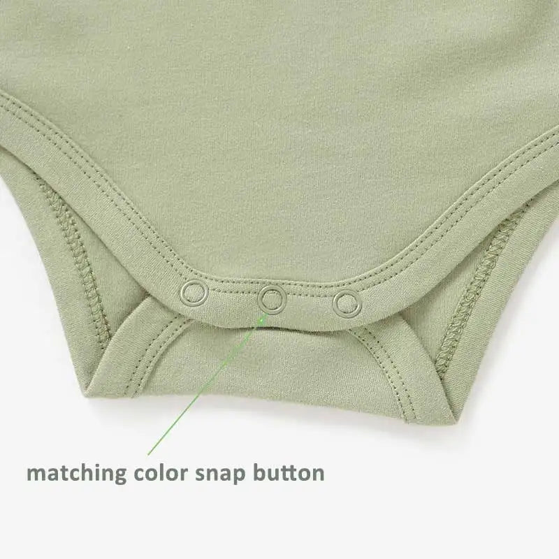Wholesale Organic Cotton Short Sleeve Snap Button Lap Shoulder Baby Short Rompers Baby Bodysuit
