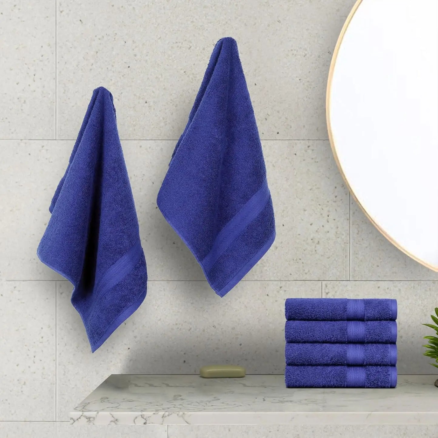 Luxury 6-Piece Set Fade-Resistant 100% Cotton Black Hand Towels Bath Gym Towels Soft Absorbent Custom Printed Organic Terry