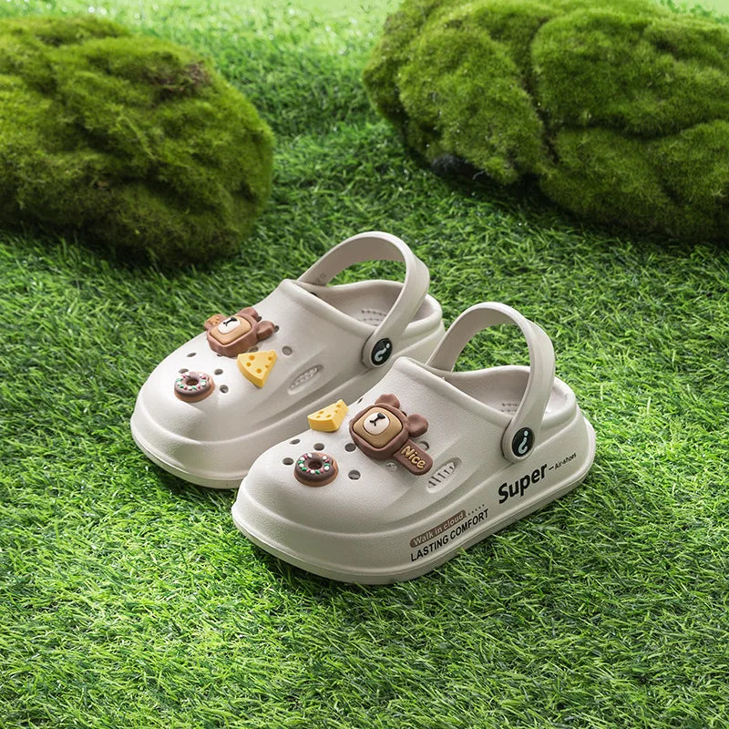 Wholesale Children's Slippers Summer Girls Non-slip Boys Eva Clogs Children Soft Bottom Hole Shoes Baby Cool Slippers Slides