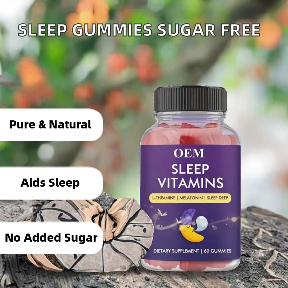 Organic Vegan Sleep Support Gummies  Sugar Free, 60 Count