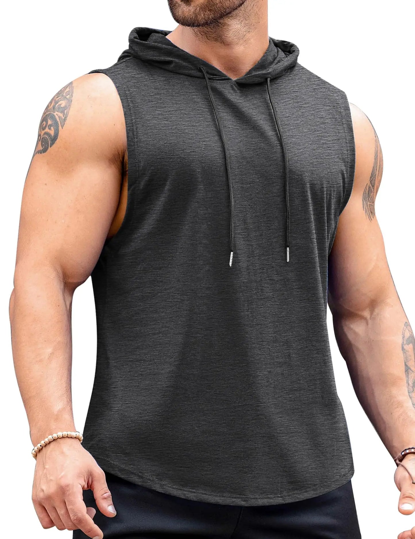 Wholesale Bamboo Breathable Casual Gym  Men's Workout Clothing Sleeveless Shirt  Fitness Sportswear Men Vests Muscle Tank Top