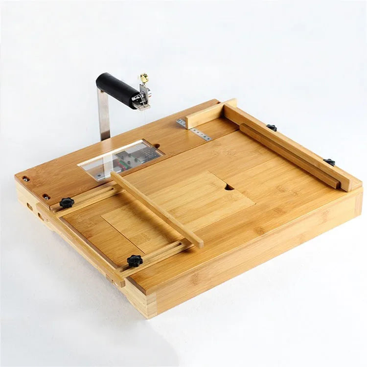 Bamboo Handmade Soap Cutter With Metal Steel Wire Soap Tool Sets for Cake Cheese Toast DIY Soap Cutter Tool
