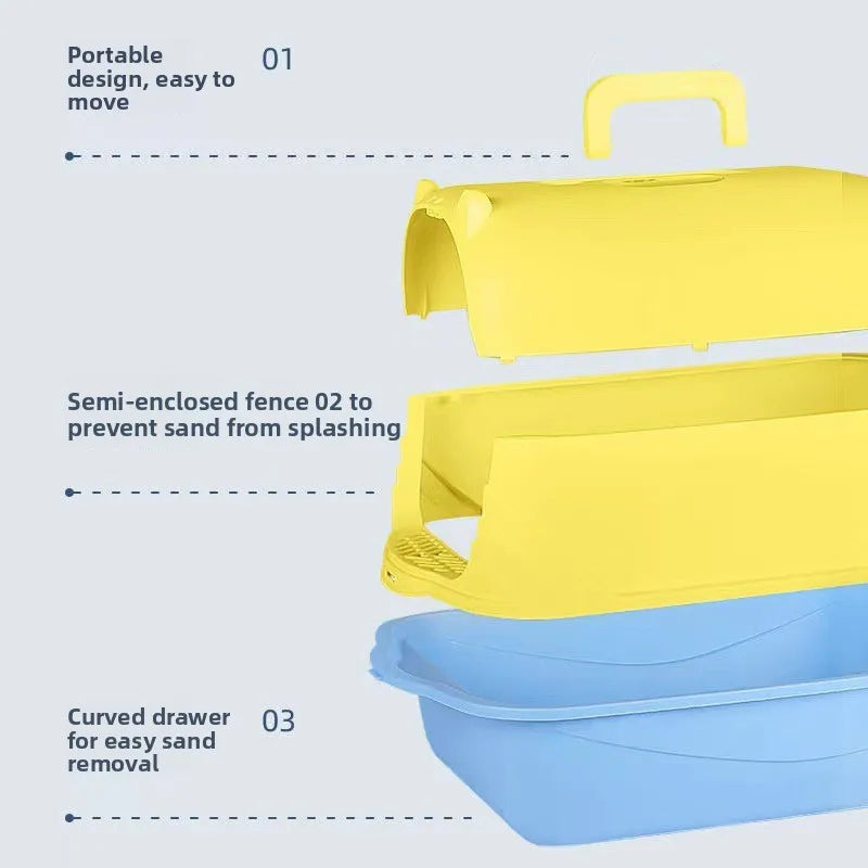 Cat Litter Box Model C01 Bulk Fully Enclosed Anti-Splash Extra-Large UV Sterilization Pet Supplies Manufacturer