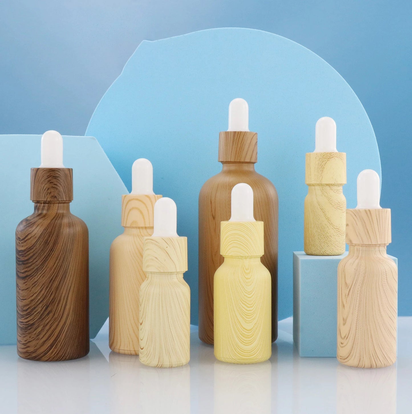 10ml 15ml 20ml 30ml 50ml 100ml Bamboo Wood Serum Dropper Bottle Essential Oil Separately Bottled Packaged in Carton