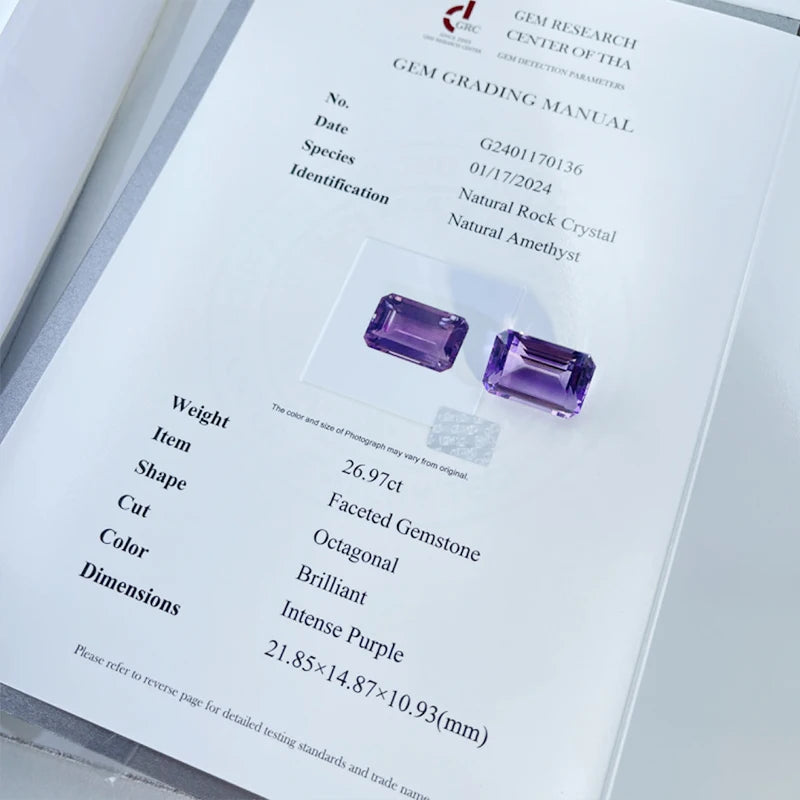Wholesale Natural Amethyst Cushion Oval Pear Heart Brilliant Cut Vivid Purple Loose Gemstone With GRC Certificate Ready to Ship
