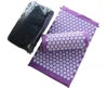 Bstar Eco Friendly Folding Portable Washable Acupuncture Massage Mat Pad Organic Shakti Acupressure Foot Mat Yoga Mat Pillow Set