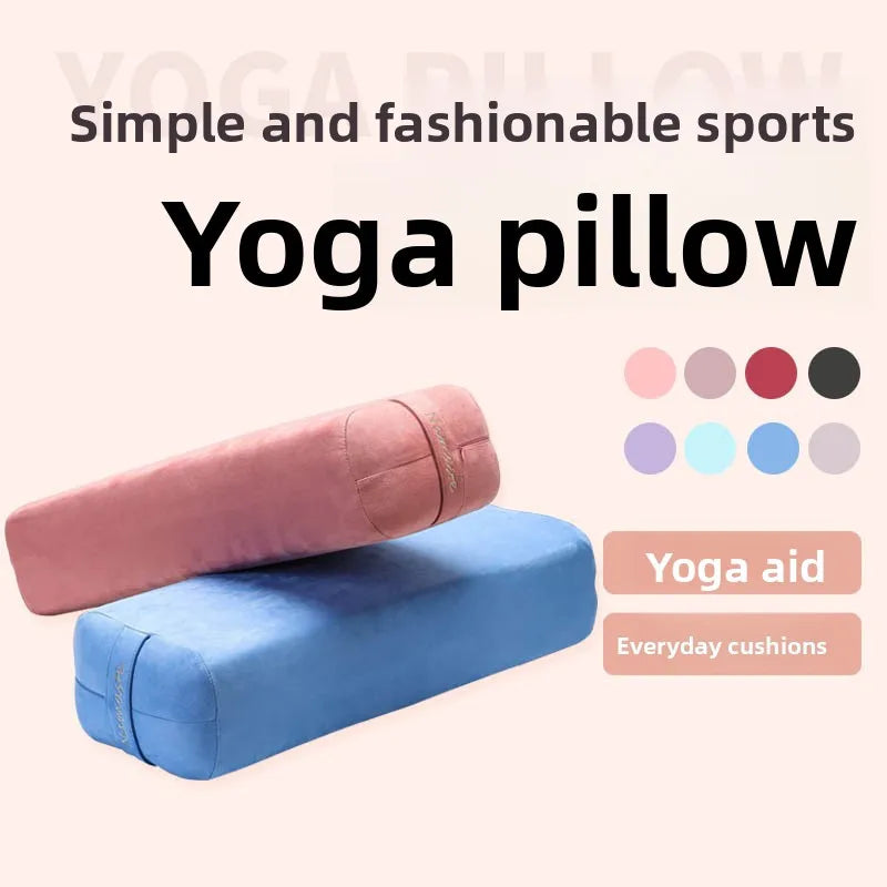Wholesale Colorful Polyester Organic Yoga Pillow Bolster Cushions Filled with Sponge