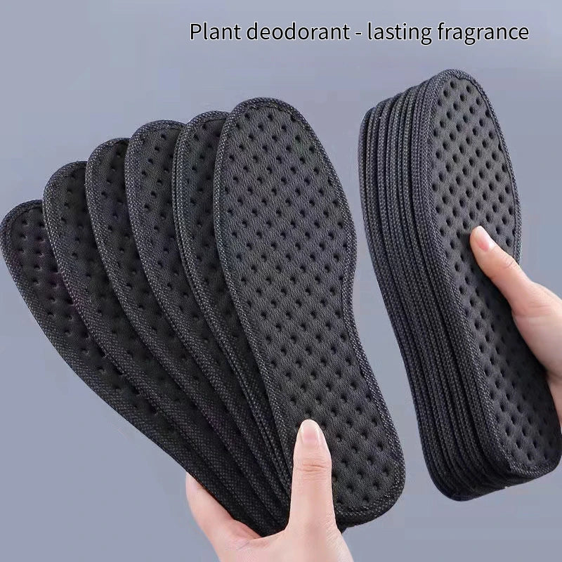 Bamboo Charcoal Insoles for Shoes Plant Deodorant Running Sports Insole Feet Thickened Shock Absorbing Shoe Insole