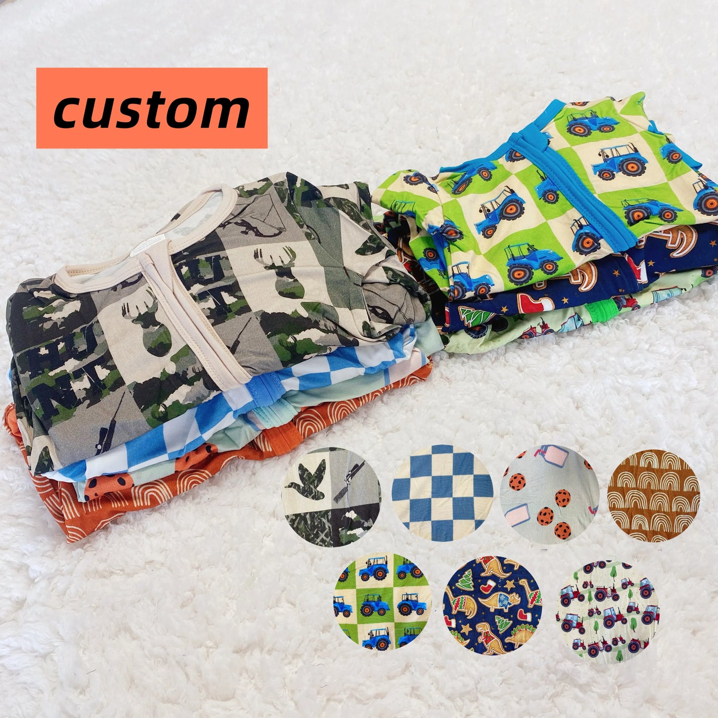 Hanzi Wholesale Custom Print Bamboo Baby Kids Pajamas Baby Bamboo Clothes Toddler Pyjamas Mystery Box Valentine's Day