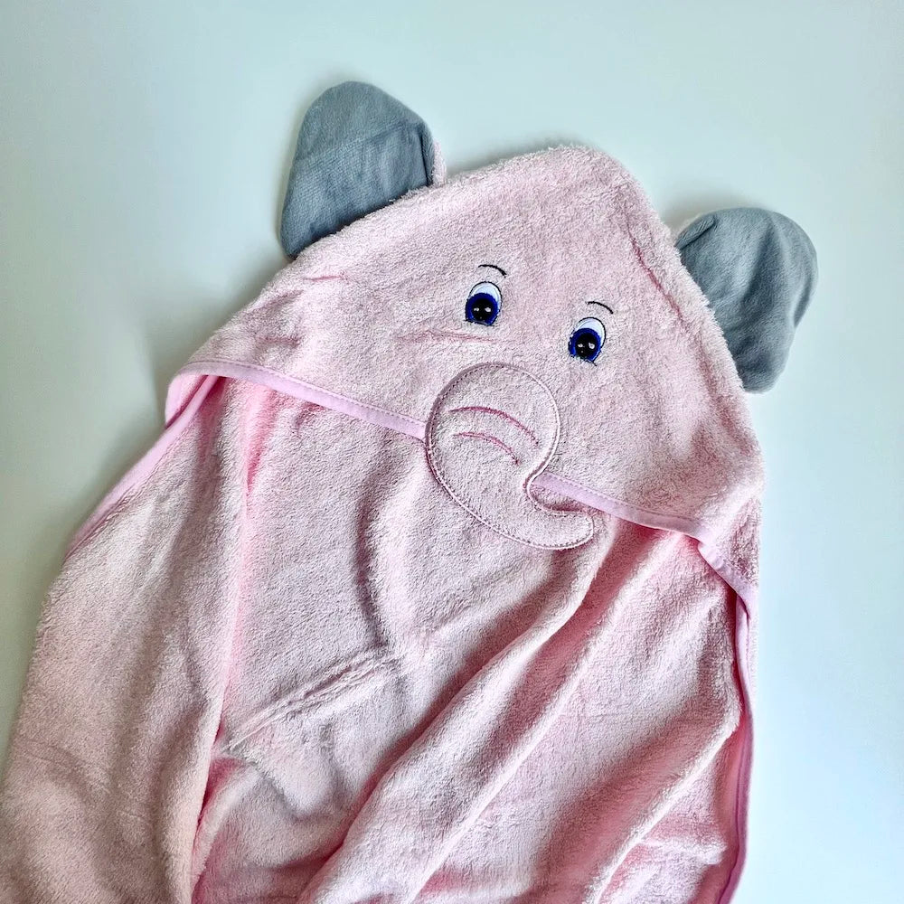 High Quality Organic Bamboo Hooded Baby Towel Animal Print 90x90 cm Super Soft Comfortable Antimicrobial Bathroom Bedroom