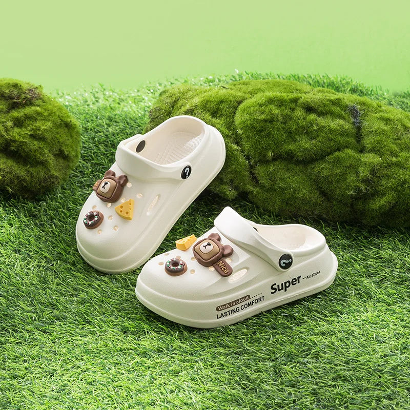 Wholesale Children's Slippers Summer Girls Non-slip Boys Eva Clogs Children Soft Bottom Hole Shoes Baby Cool Slippers Slides