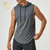 Wholesale Bamboo Breathable Casual Gym  Men's Workout Clothing Sleeveless Shirt  Fitness Sportswear Men Vests Muscle Tank Top