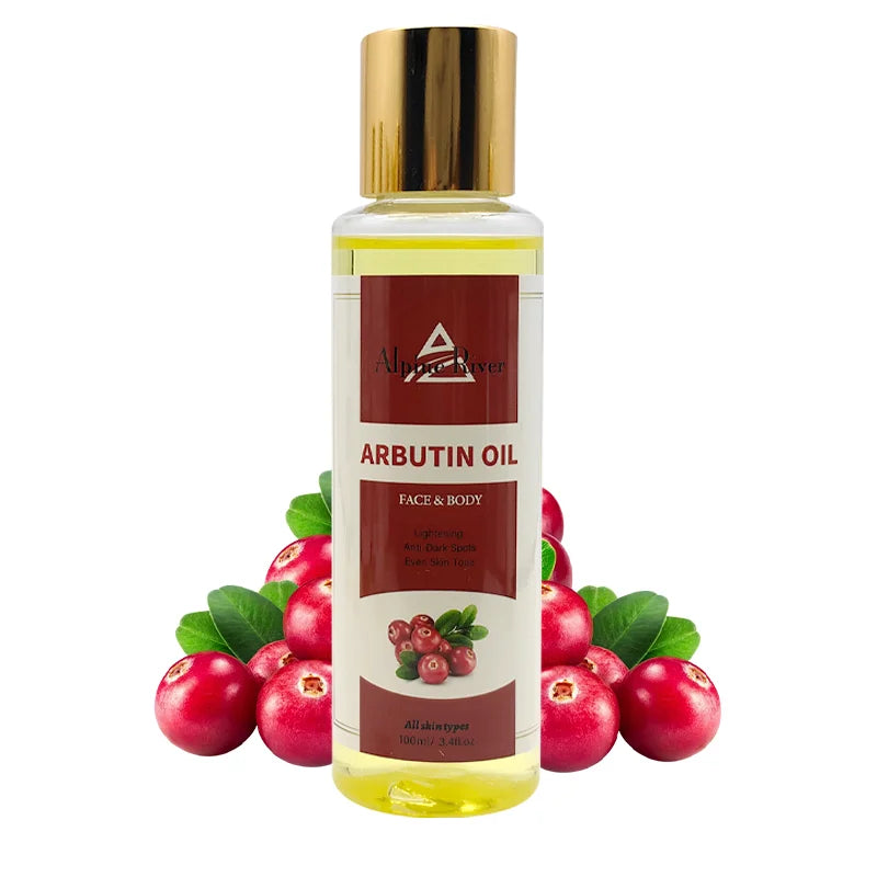 Alpine River Body Care Products 100% Organic Olive Oil Body Whitening Moisturizing Anti-Dark Spot Arbutin Massage Oil