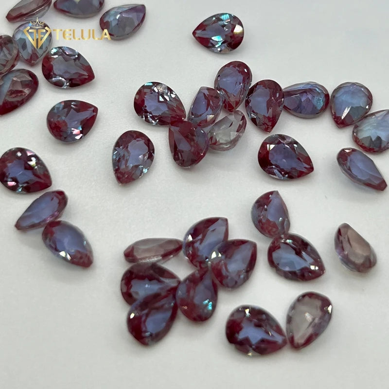 Natural  Loose Gemstone Certified Alexandrite Nd Yag Gem Lab Grown Alexandrite Gemstones
