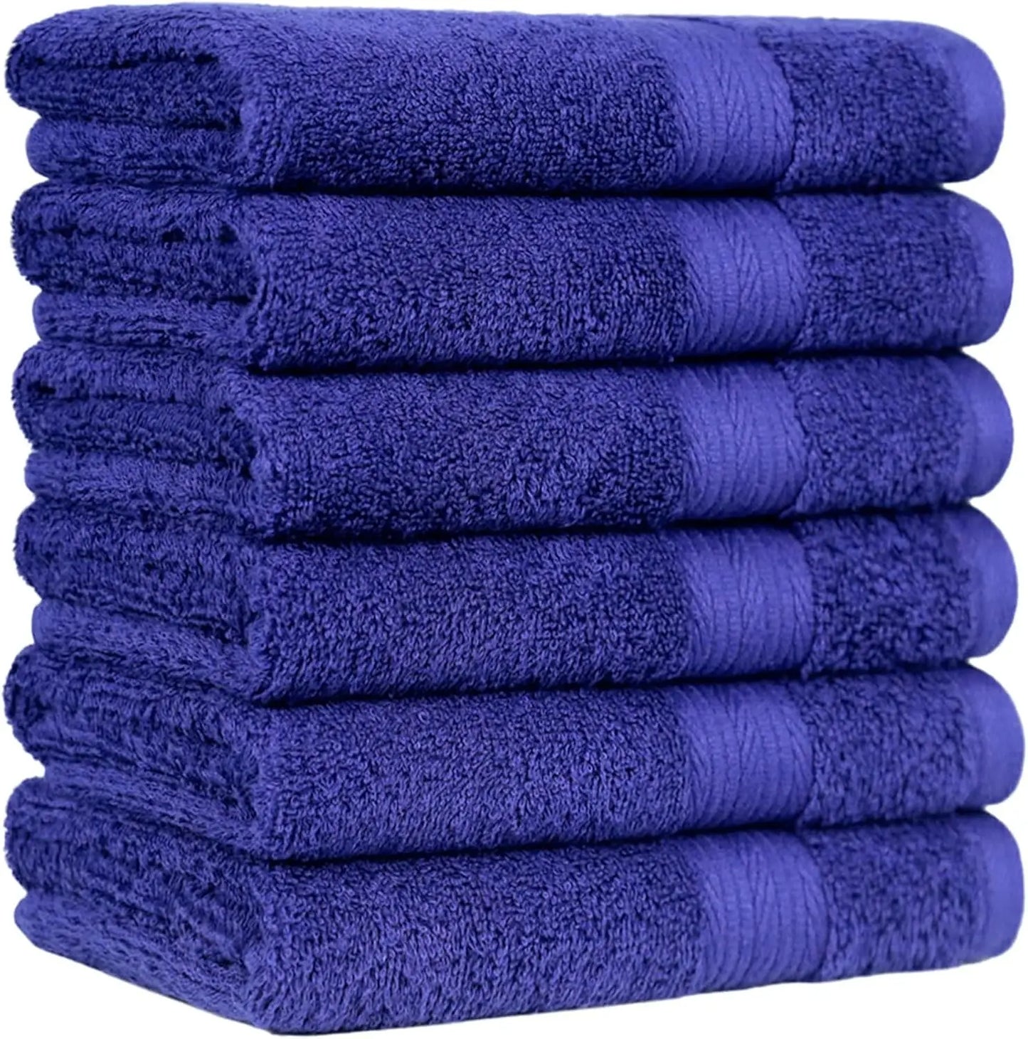 Luxury 6-Piece Set Fade-Resistant 100% Cotton Black Hand Towels Bath Gym Towels Soft Absorbent Custom Printed Organic Terry