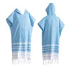 High Quality Organic Cotton Poncho Towel Adults Children Windproof Thickened Hooded Design Factory Wholesale Home Sports Striped