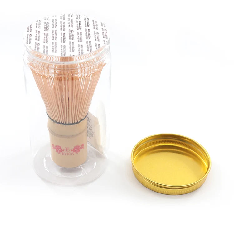 Estick Eco-Friendly Matcha Tea Whisk Bamboo with Colourful Logo Classic Style for Home & Restaurant Use