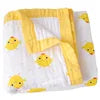 Custom 100% Organic Cotton Muslin Infant Bath Towel Cute Cartoon Pattern Babi Blankets 6-Layer Newborn Blanket for Travel Hotel