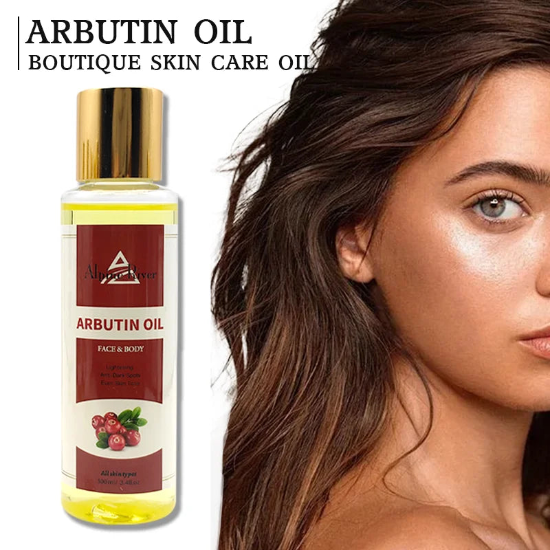Alpine River Body Care Products 100% Organic Olive Oil Body Whitening Moisturizing Anti-Dark Spot Arbutin Massage Oil
