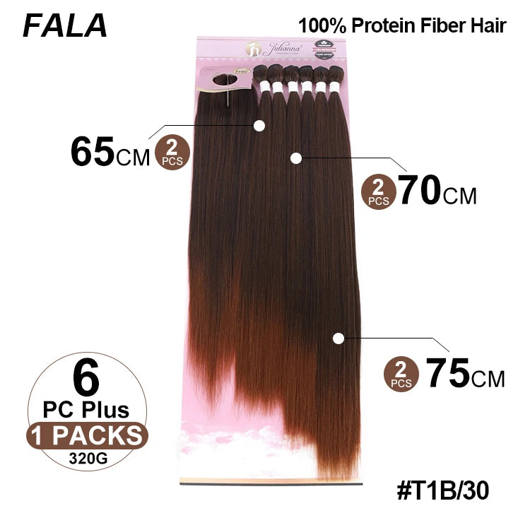 Julianna High Quality Long Smooth Bio Protein Yaki Straight Organic Synthetic Weft Packet Extensions Hair Bundles With Closures