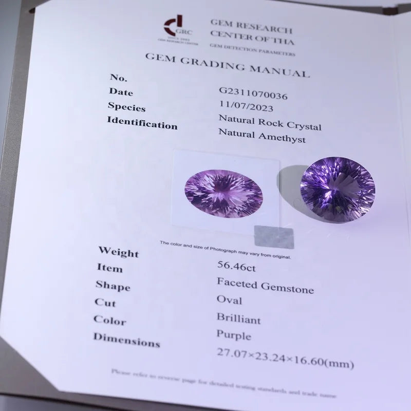 Wholesale Natural Amethyst Cushion Oval Pear Heart Brilliant Cut Vivid Purple Loose Gemstone With GRC Certificate Ready to Ship