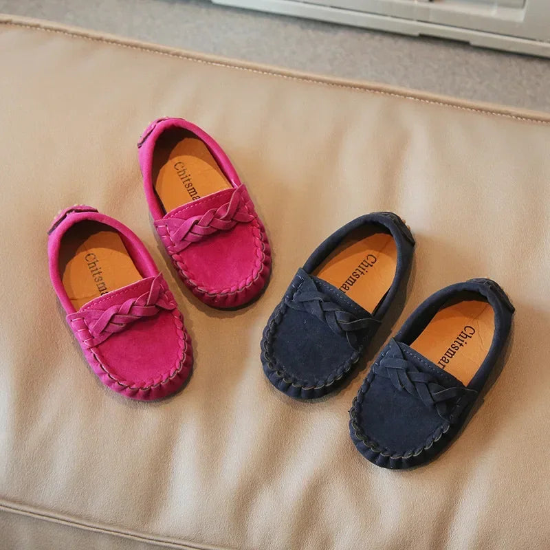 Kids Flats Loafers 2024 Spring New Casual Children Moccasin Shoes Korean Version Baby Girls and Boys Soft Fashion Slip-on