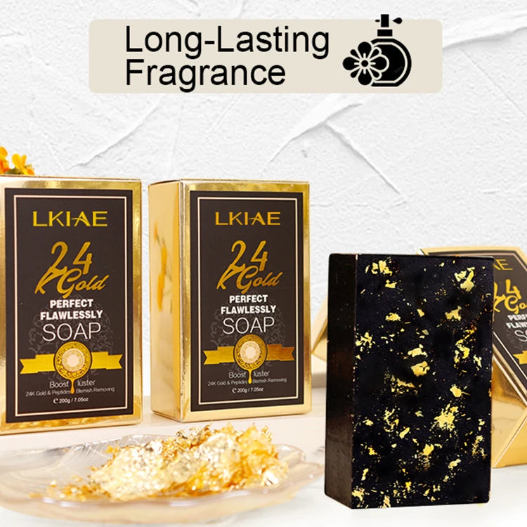 New Arrival Organic Bamboo Charcoal Vitamin C Brightening Handmade Soap Custom in Stock Oil Control 24k Gold Soap for Black Skin
