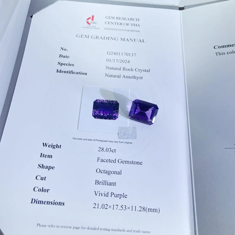 Wholesale Natural Amethyst Cushion Oval Pear Heart Brilliant Cut Vivid Purple Loose Gemstone With GRC Certificate Ready to Ship