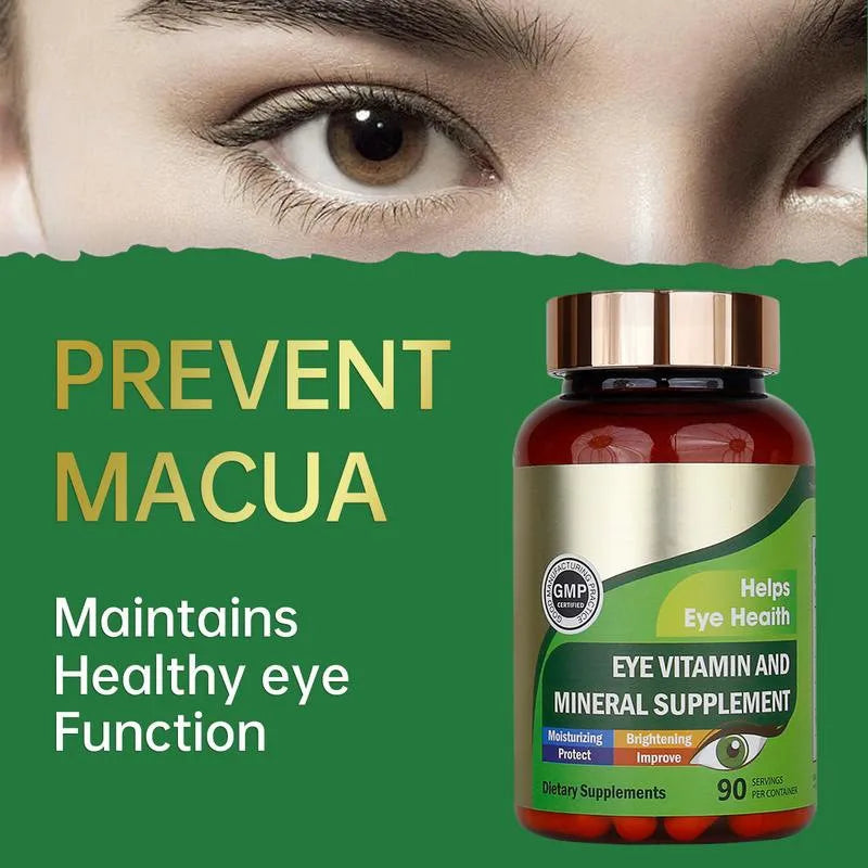 Adult Lutein Zeaxanthin Vitamins Capsules 90ct Organic Natural 24-Month Shelf Life Eye Health Support Blue Light Relief Private