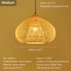 Modern Handmade Bamboo Rattan Hanging Lamp for Restaurant Kitchen Teahouse Farmhouse Home Decor Chandeliers & Pendant Lights
