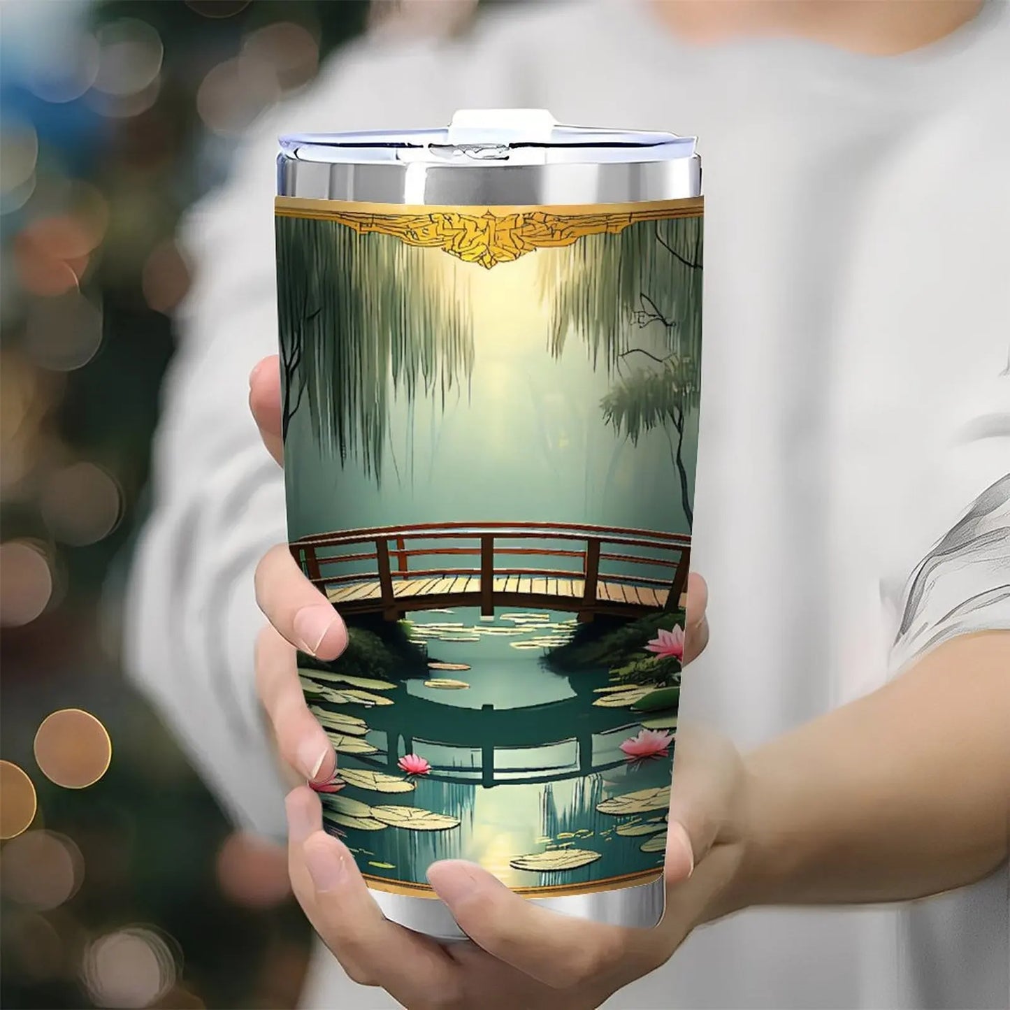 Health Food Store Staple 20oz Organic Double Silver Side Tumbler