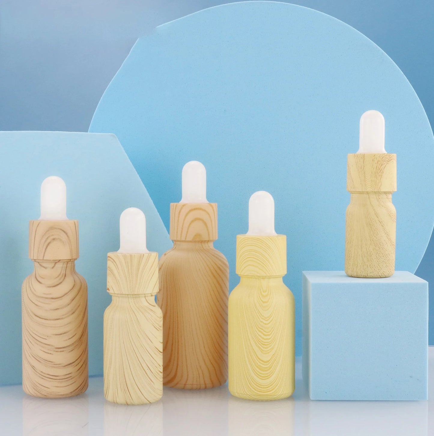 10ml 15ml 20ml 30ml 50ml 100ml Bamboo Wood Serum Dropper Bottle Essential Oil Separately Bottled Packaged in Carton