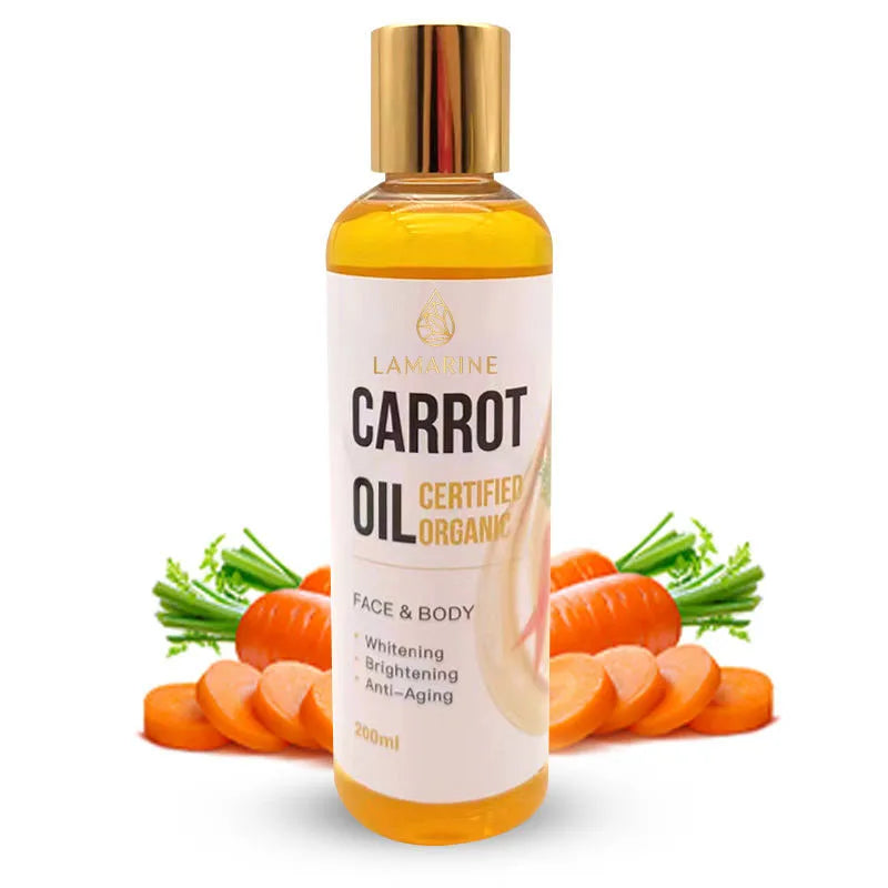 Private Label Natural Organic Vitamin A, Vitamin E Whitening Anti Aging Glow Carrot Seed Body Oil
