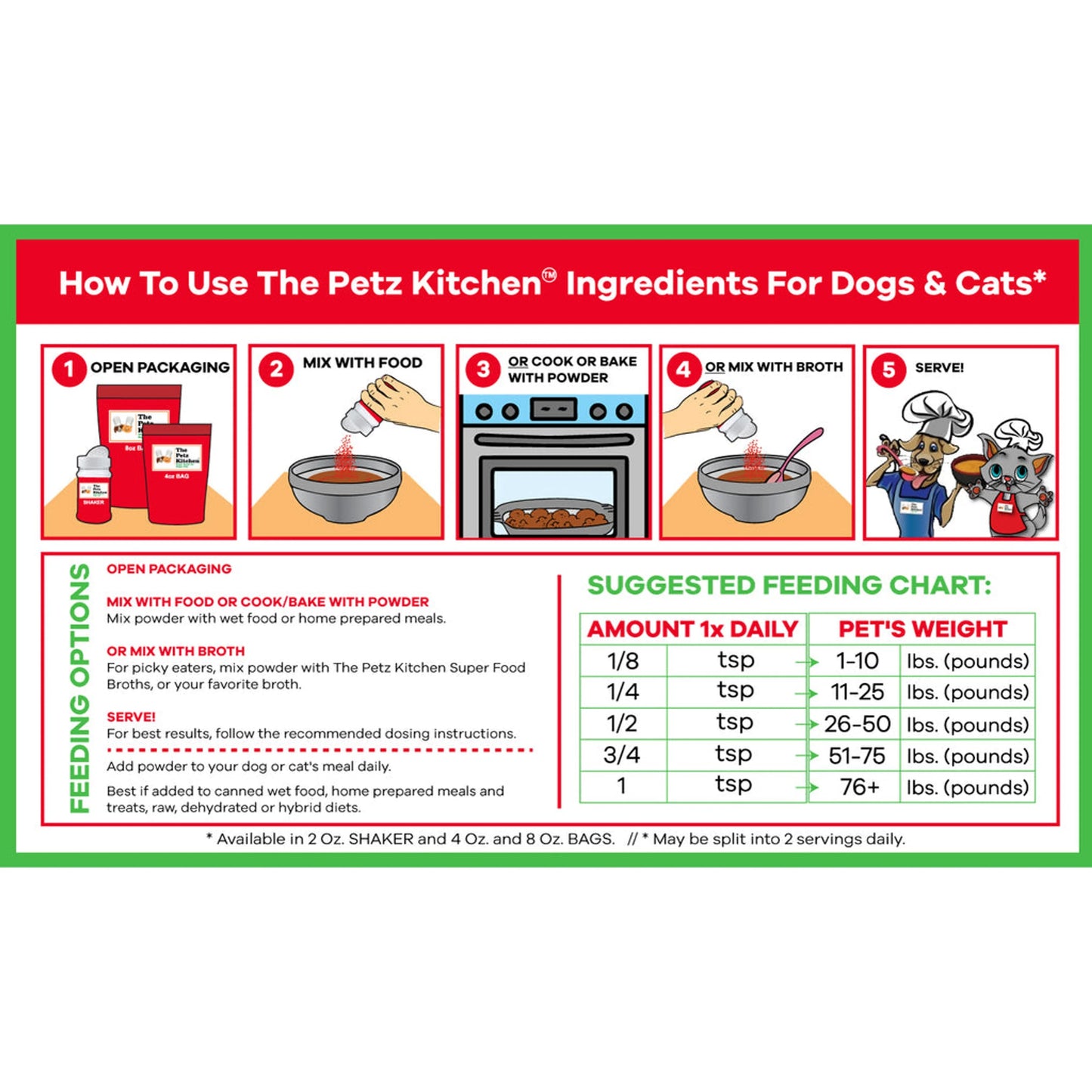 Petz Kitchen Organic Home Prepared Meals Treats TD Yellow Maca Complete Protein Cognitive Glandular Pet Health Care Supplements