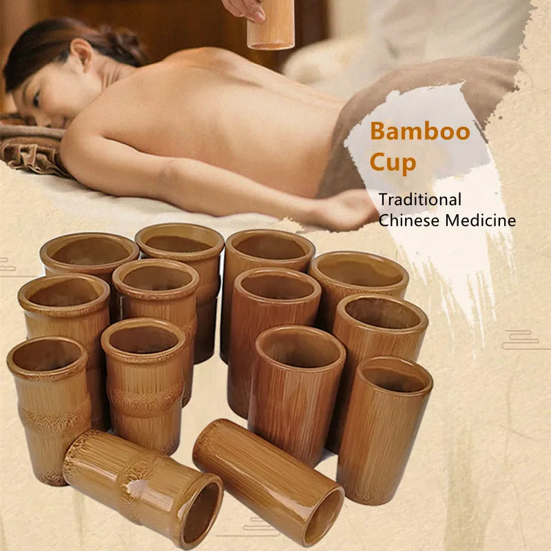 Body Cupping Therapy Cellulite Kit Therapy Bamboo Cupping Cups Device Acupuncture Massage Traditional Chinese Bamboo Cupping Set