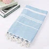 Wholesale 100% Cotton Microfiber Soft Antimicrobial Beach Towel Natural Organic Sand Free Quick Dry Knit Adult Turkish Style