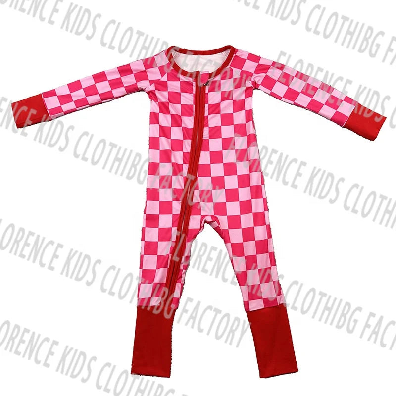 DH Custom Camo Bamboo Soft Fabric Infant Toddler Boy's Romper Fashionable Spring and Winter Zippy Footie for Boys