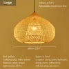 Modern Handmade Bamboo Rattan Hanging Lamp for Restaurant Kitchen Teahouse Farmhouse Home Decor Chandeliers & Pendant Lights