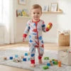 Growprint Cross-border European American-style Bamboo Fiber Male Infant Toddler Long Sleeve Thin Jumpsuit Romper Safety All Soft