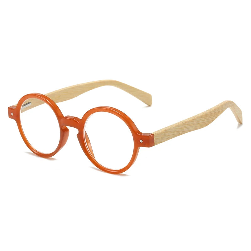 HS3340 PC Frame Corrective Eyeglasses for Women Blue Bamboo Temples Flexible Reading Glasses Presbyopia Supplier Wholesale