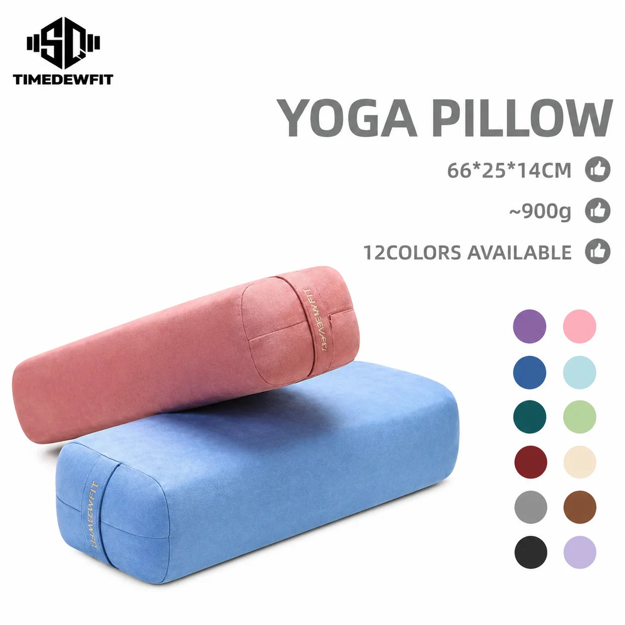 Wholesale Colorful Polyester Organic Yoga Pillow Bolster Cushions Filled with Sponge